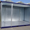 Abri de Jardin en Métal Démontable 4x2m Ouvert