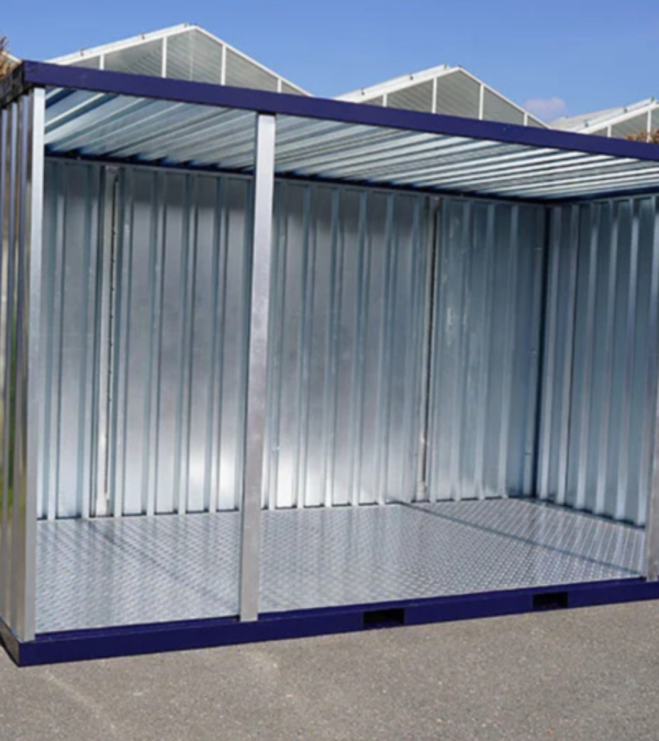 Abri de Jardin en Métal Démontable 4x2m Ouvert