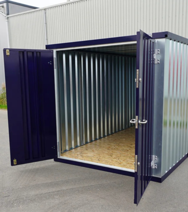 Conteneur de Stockage Démontable Bleu Acier 2x2 mètres