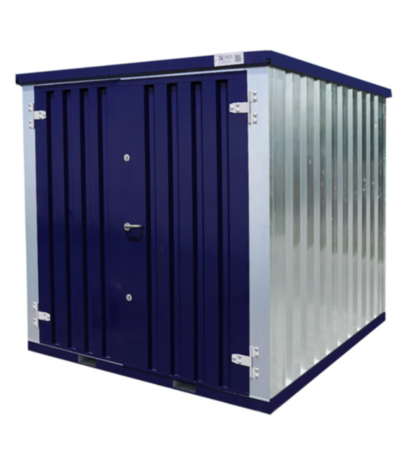Conteneur de Stockage Démontable Bleu Acier 2x2 mètres