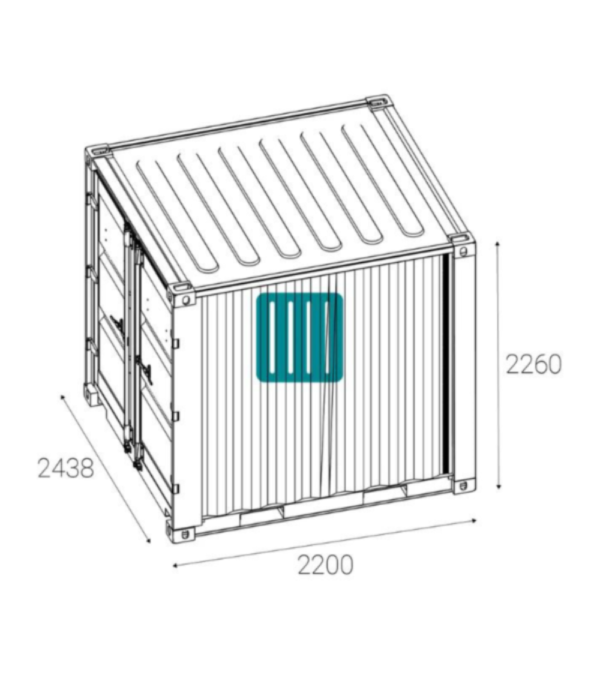 contenur8pieds1000x1000 Conteneur de Stockage 8 Pieds Neuf